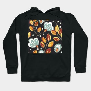 Vintage Pattern with Vintage Floral Motifs Hoodie